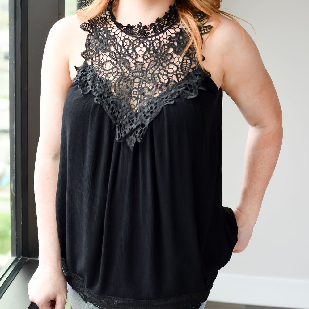 Lillianna Crochet Lace Tank